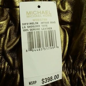 Metallic gold Michael Kors tote